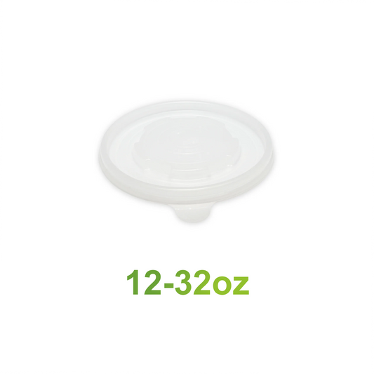 12oz/16oz/24oz/32oz - Plastic Lid for Paper Soup Containers - Carton of 500 - KIS PAPER - 5006; From $0.063/pc