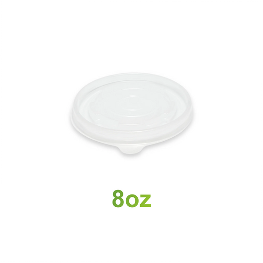 8oz - Plastic Lid for Paper Soup Containers - Carton of 1000 - KIS PAPER - 5005; From $0.035/pc