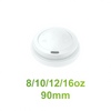 10/12/16/20oz - 90mm White Sip Lid for Hot Paper Cups - Carton of 1000 - KIS PAPER -5243; $0.04/pc