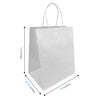 Bistro White Paper Bags 10" x 6.75" x 12" with Twist Handles 250 pcs/case SKU #5360