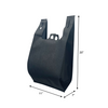 11" x 7" x 20" - Pinch Bottom - Black Non-Woven T-Shirt Bags - Carton of 200 - KIS PAPER - 5249; $0.30/pc