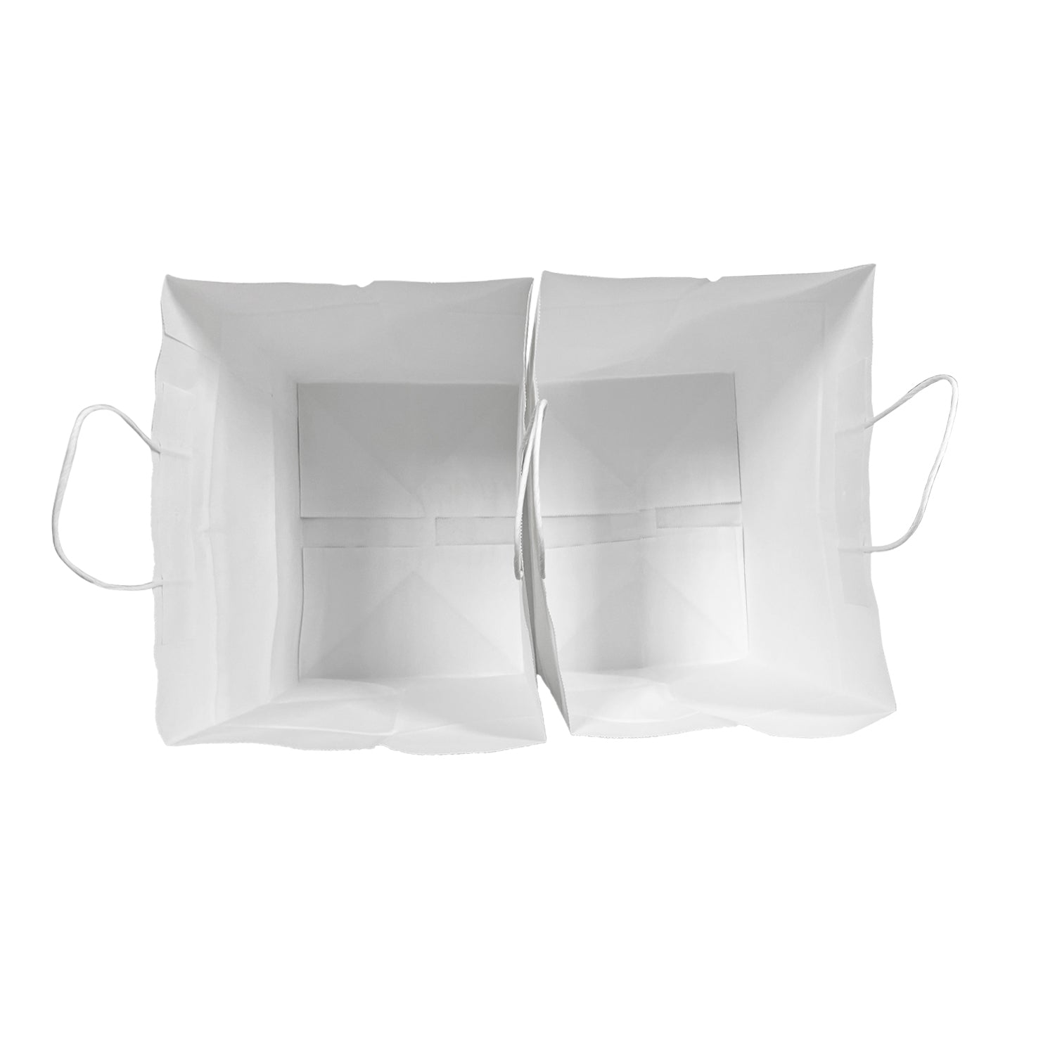 250 Pcs, Cake, 16x6x19.25 inches, White Kraft Paper Bags, with Twisted Handles