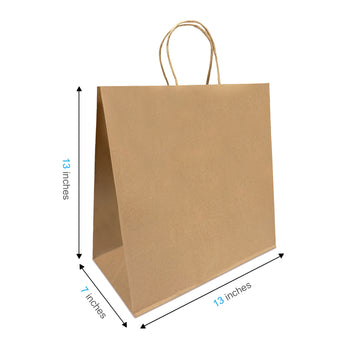 Star Kraft Paper Bags 13" x  7" x  13" with Twist Handles 250 pcs/case SKU #5361