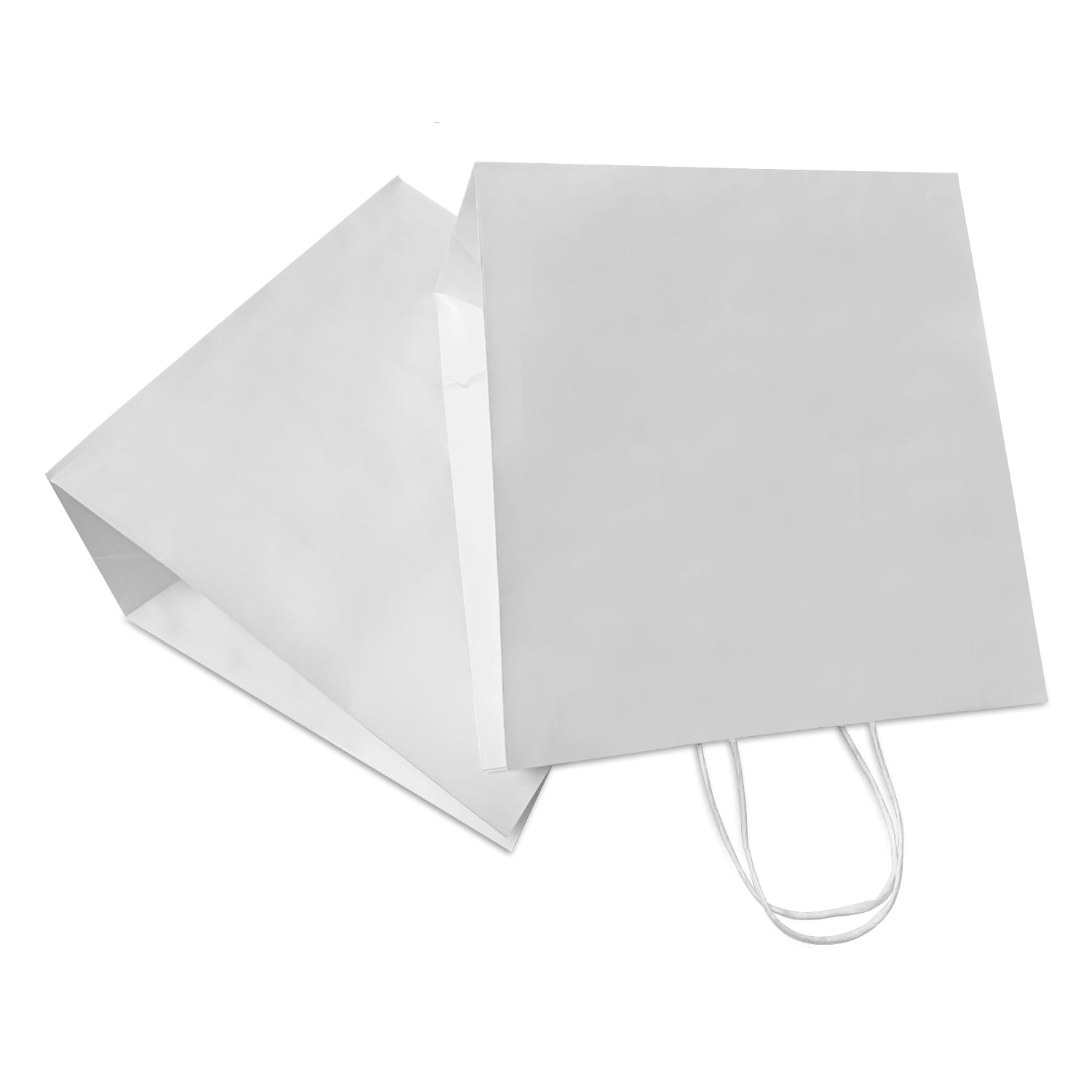250 Pcs, Star, 13x7x13 inches, White Kraft Paper Bags, with Twisted Handle