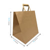 1410FB | 250pcs Super Royal 14x10x15.75 inches Kraft Paper Bag Flat Handles; $0.52/pc