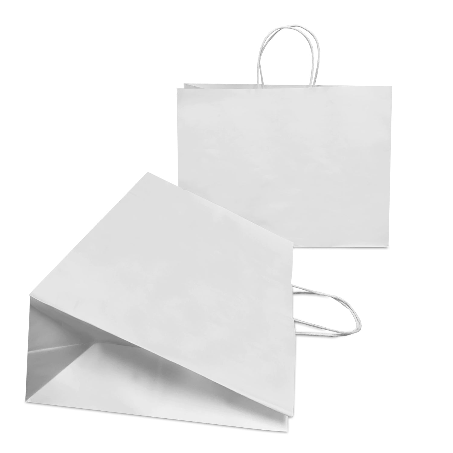 8 X 4.25 X 10.25 Heavy Duty White Twisted Handle Paper Bags 250/Case -  Canada Brown