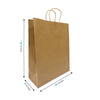 Queen Kraft Paper Bags (16" x 6" x 19.25" with Twist Handles 200 pcs/case SKU #5450