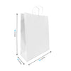 Queen White Paper Bags (16" x 6" x 19.25" with Twist Handles 200 pcs/case SKU #5451