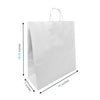 Jumbo White Paper Bags (18" x  7" x  18.75" with Twist Handles 200 pcs/case SKU #5453