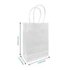 Gem White Paper Bags (5.3" x 3.5" x 8.5") with Twist Handles 250 pcs/case - SKU #5222