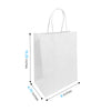 Cub White Paper Bags (8.5" x 4.75" x 10.25") with Twist Handles - 250 pcs/case - SKU #5218