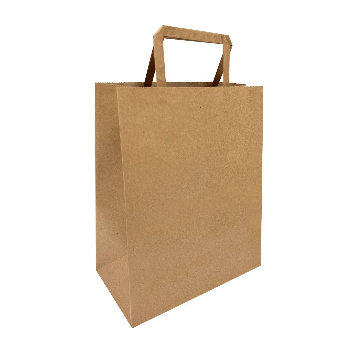 300 Pcs, Cub, 8.5x4.5x10 inches, Kraft Paper Bags, with Flat Handle