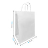 Bottle White Paper Bags 9" x 5.75" x 13" with Twist Handles - SKU #5434
