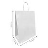 Mart White Paper Bags 13“ x  7” x  17“ with Twist Handles 250 pcs/case SKU #5364