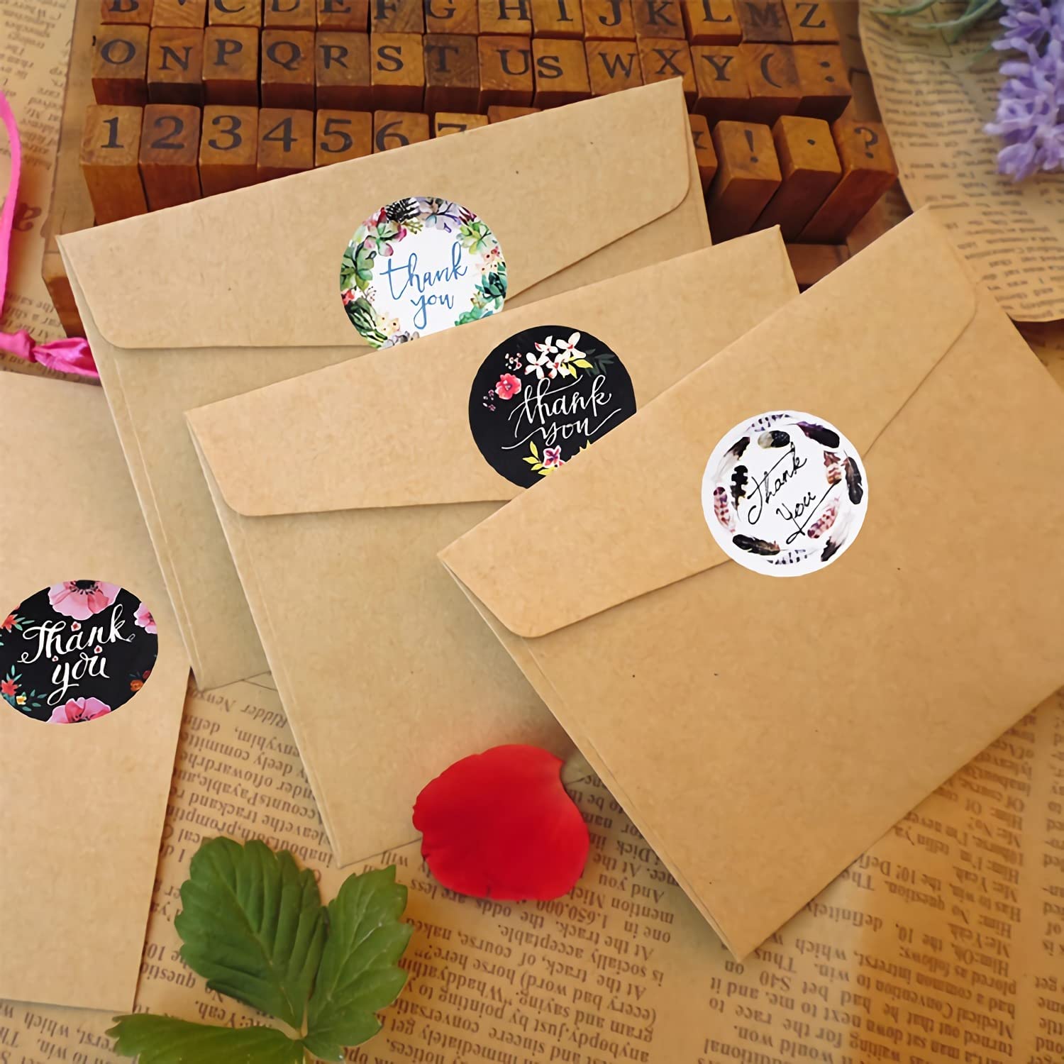 48 "Thank You Kitten!!!" Envelope Seals - Round Labels Stickers, 1.2 Inch, USA Made