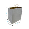 1410GREY | 150pcs Super Royal 14x10x15.75 inches Grey Paper Bags with Twisted Handles; $0.66/pc