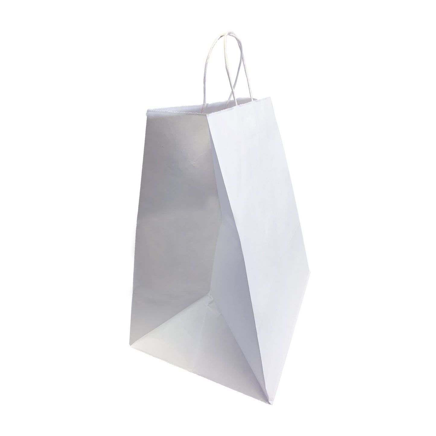200 Pcs, Super Royal, 14x10x15.75 inches, White Kraft Paper Bags, with Twisted Handle