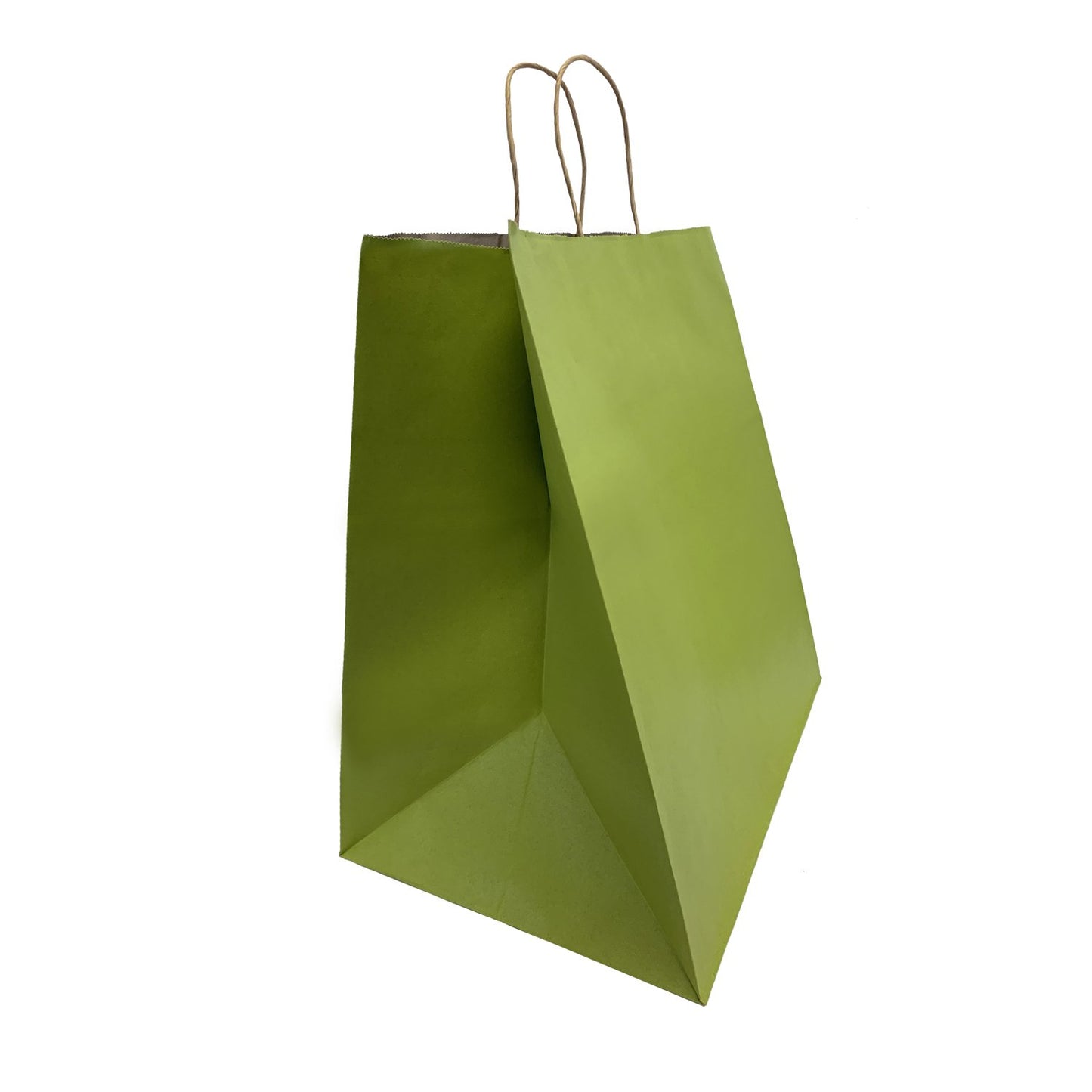 200 Pcs, Super Royal, 14x10x15.75 inches, Lime Kraft Paper Bags, with Twisted Handle
