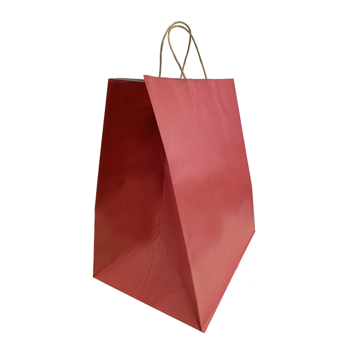 200 Pcs, Super Royal, 14x10x15.75 inches, Burgundy Kraft Paper Bags, with Twisted Handle